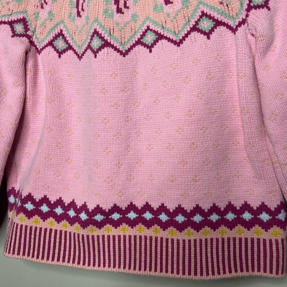 LoveShackFancy Honeypie Classic Boyfriend Cardigan Berry Smash Pearl Button Up - Picture 7 of 14